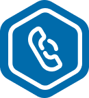 blue phone badge