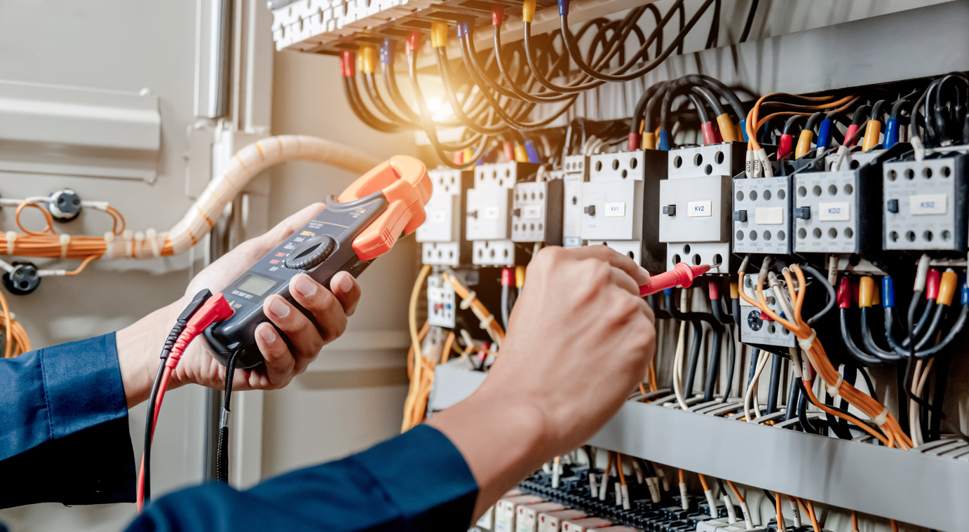 Electrician Test the Power Line